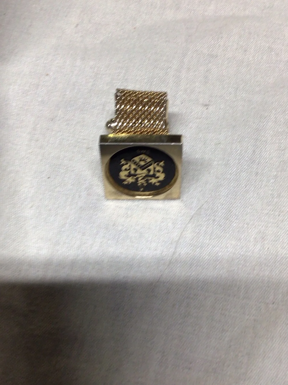Newport Gold and Black Crest Cuff Links